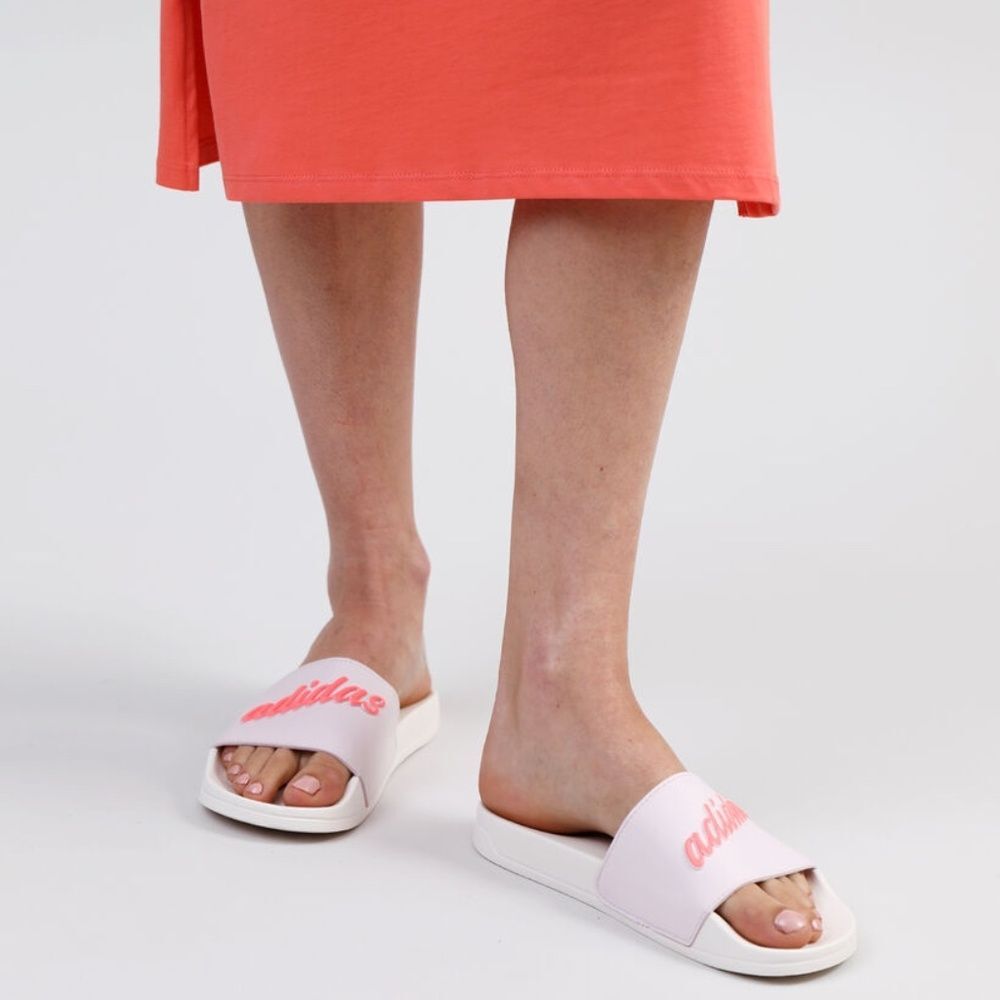 Adidas Adillete Unisex Orange/Pink Slides size 9